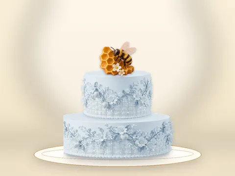 Preview the Busy Bee Party · Blue Velvet full cake