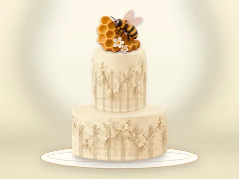Preview the Busy Bee Party · Amber Gold full cake