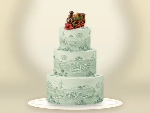 Preview the Birthday Express · Sage Silk full cake