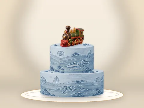 Preview the Birthday Express · Blue Velvet full cake