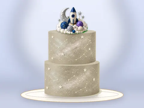Preview the Moon Mission · Porcelain full cake