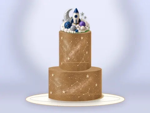 Preview the Moon Mission · Amber Gold full cake