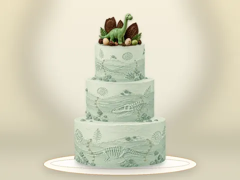Preview the Dinosaur Discovery · Sage Silk full cake