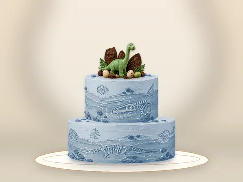 Preview the Dinosaur Discovery · Blue Velvet full cake
