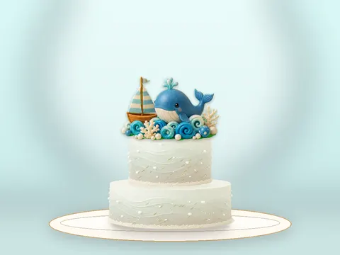 Preview the Mermaid Lagoon · Porcelain full cake