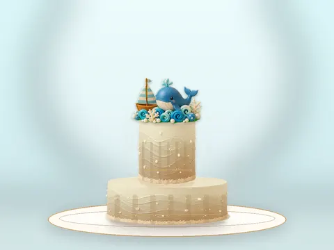 Preview the Mermaid Lagoon · Amber Gold full cake