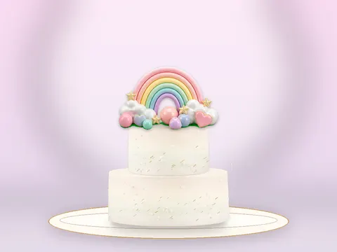 Preview the Rainbow Daydream · Porcelain full cake