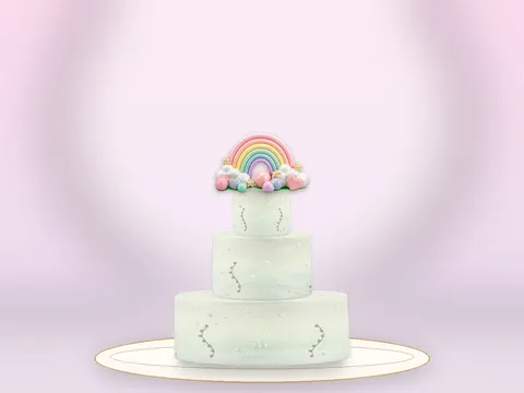 Preview the Rainbow Daydream · Sage Silk full cake