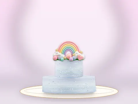 Preview the Rainbow Daydream · Blue Velvet full cake