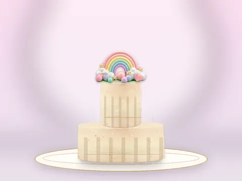 Preview the Rainbow Daydream · Amber Gold full cake