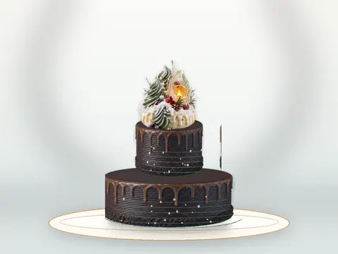 Preview the Winter Starlight · Blue Velvet full cake