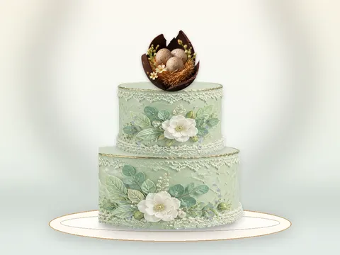 Preview the Easter Garden · Luminous full cake
