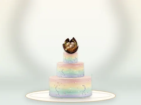 Preview the Easter Garden · Filigree full cake