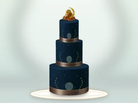 Preview the Eid Moonlight · Filigree full cake
