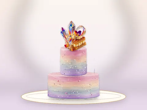 Preview the Together in Color · Gilded full cake