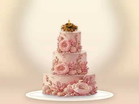 Preview the Diwali Splendour · Filigree full cake