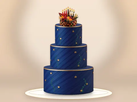 Preview the Kwanzaa Together · Filigree full cake