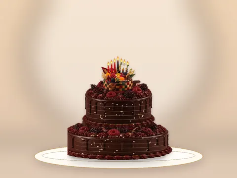Preview the Kwanzaa Together · Gilded full cake