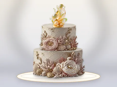Preview the Midnight Toast · Gilded full cake