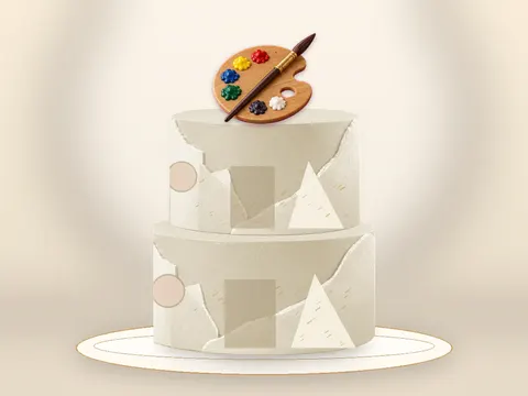 Preview the Chromatic Sonata · Porcelain full cake