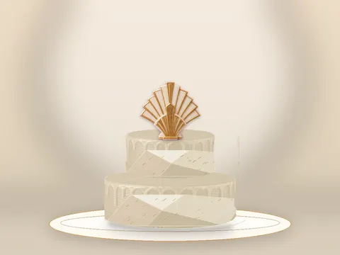 Preview the Deco Geometry · Porcelain full cake