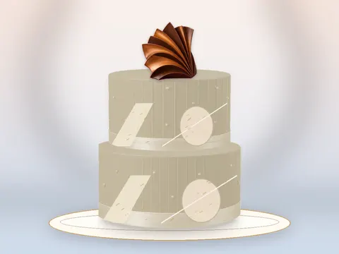 Preview the Copper Horizon · Porcelain full cake