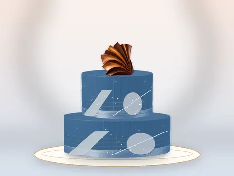 Preview the Copper Horizon · Blue Velvet full cake