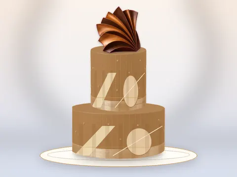 Preview the Copper Horizon · Amber Gold full cake