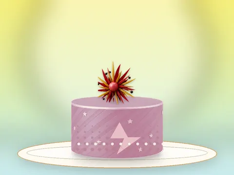Preview the Electric Confetti · Rose Quartz full cake