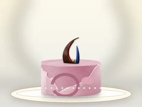 Preview the Ivory Architecture · Rose Quartz full cake