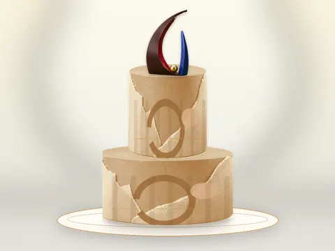 Preview the Ivory Architecture · Amber Gold full cake
