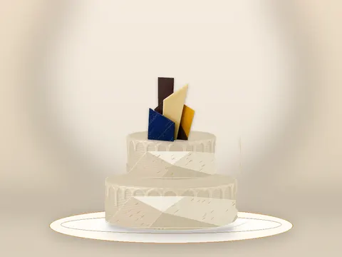 Preview the Faceted Light · Porcelain full cake