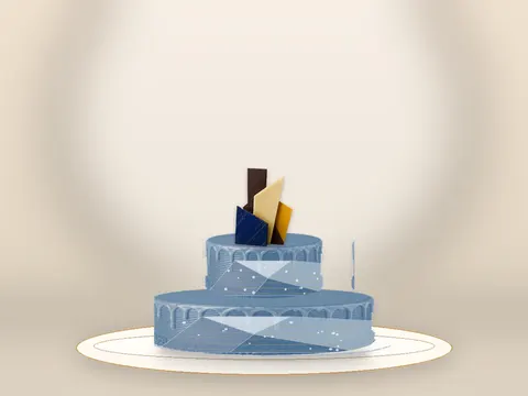 Preview the Faceted Light · Blue Velvet full cake