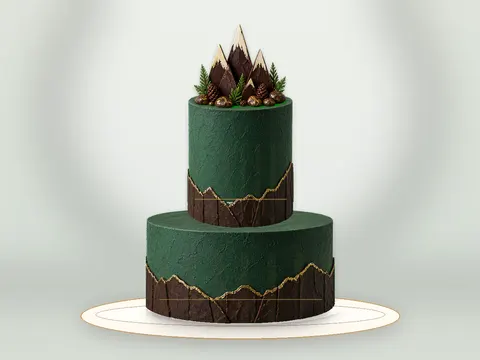 Preview the Alpine Lodge · Modern full cake