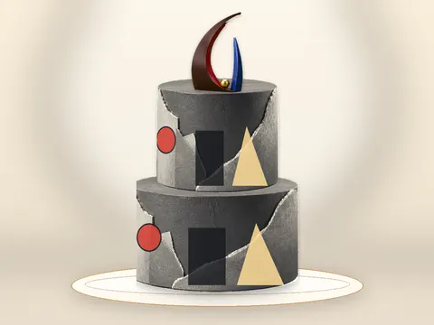 Preview the Bauhaus Balance · Offset full cake