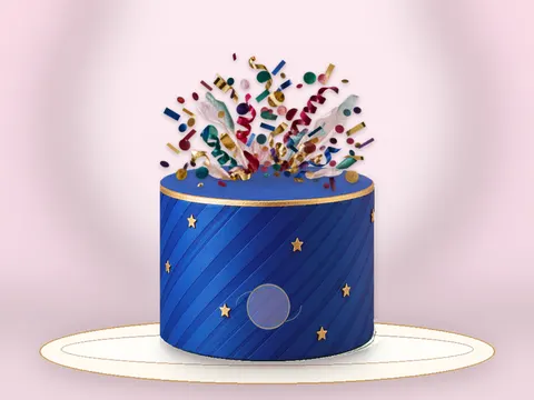 Preview the Bubblegum Party · Magic full cake