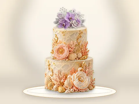 Preview the Champagne Peony · Atelier full cake