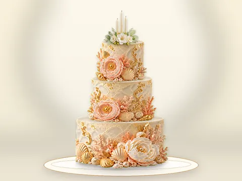 Preview the Champagne Peony · Garden full cake