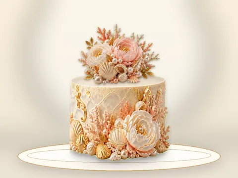Preview the Champagne Peony · Keepsake full cake