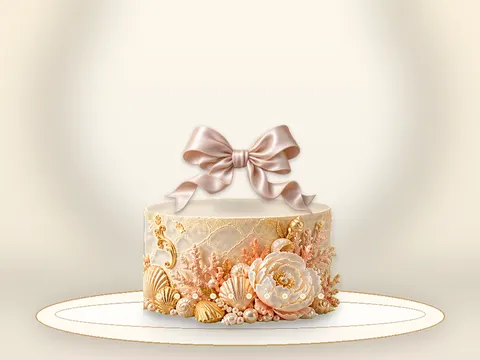 Preview the Champagne Peony · Petite full cake