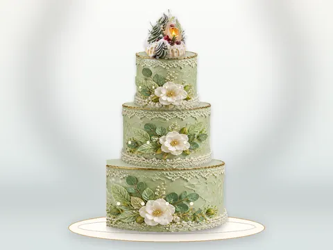 Preview the Champagne Snowfall full cake