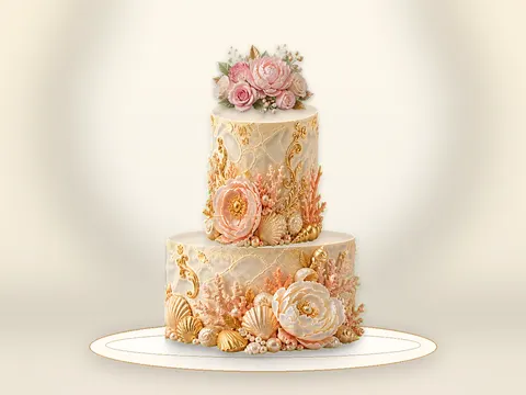 Preview the Champagne Peony · Velvet full cake