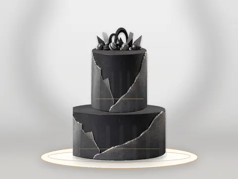 Preview the Charcoal Studio · Modern full cake