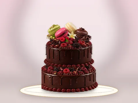 Preview the Chocolate Macaron · Birthday full cake