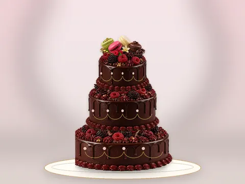 Preview the Chocolate Macaron · Grand full cake