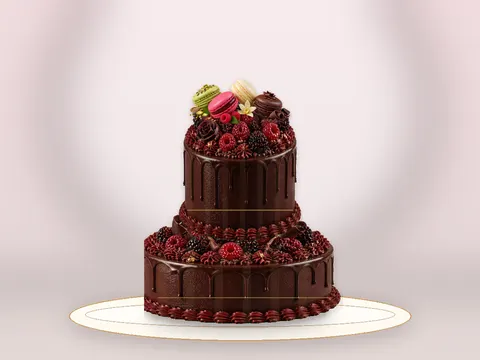 Preview the Chocolate Macaron · Super full cake