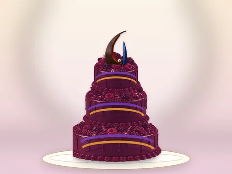 Preview the Chromatic Gesture · Collage full cake