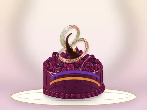 Preview the Chromatic Gesture · Orbit full cake