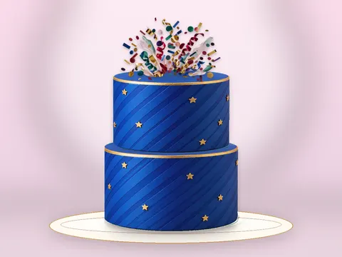 Preview the Confetti Pop · Birthday full cake