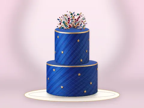 Preview the Confetti Pop · Sparkle full cake